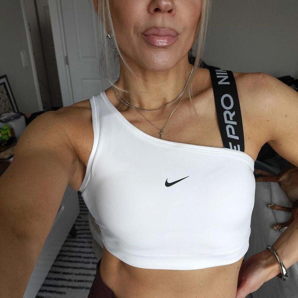 NWT NIKE PRO SWOOSH Asymmetrical One-shoulder Sports Bra